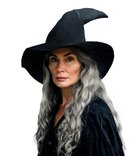 JEGERMIG Gray Wizard Hat for Adults Halloween Costumes