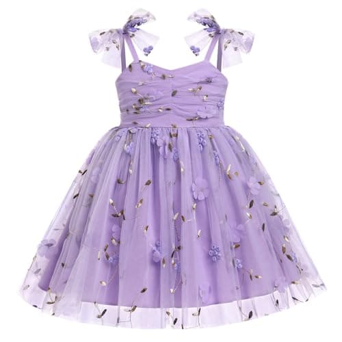 IBTOM CASTLE Toddler Flower Backless Tutu Dress for Girls Party & Cake Smash Birthday