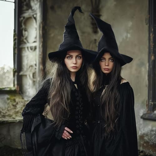 Black Witch Hat for Adults: Halloween Sorcerer Accessories