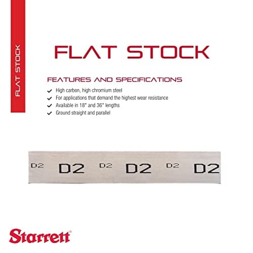 D2 Tool Steel Sheet - 1/4 x 3/4 x 18