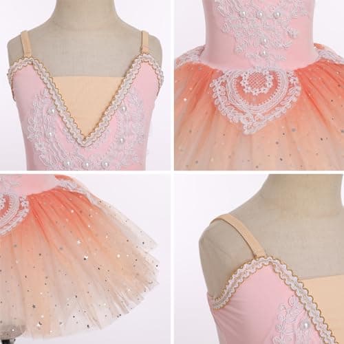 Girl's Ballet Tutu Dress for Ice Skating Performance