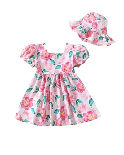 Sweetabby Boho Girl Summer Dress Ruffle Sundress