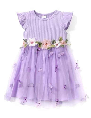PATPAT Girl's Tulle Tutu Party Dress Formal Flower Princess