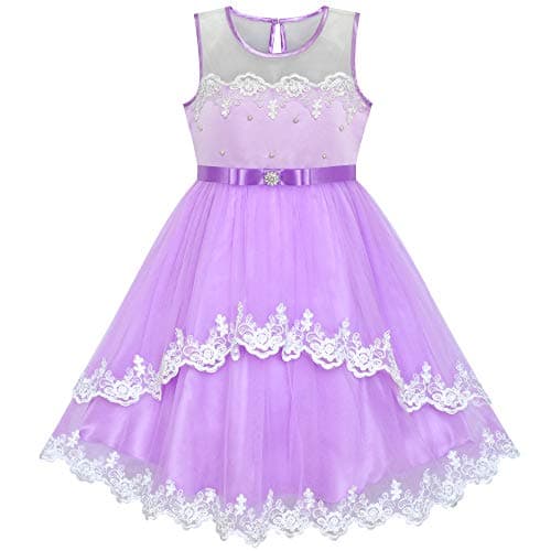 Fashion Girls Blue Wedding Party Bridesmaid Dress Size 4-12
