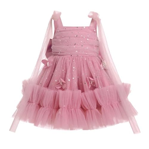 Toddler Girls Butterfly Dress for Birthday Party and Special Occasions