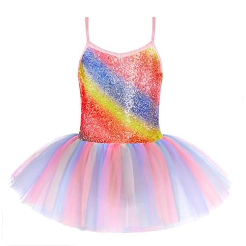 Zaclotre Sparkly Ballet Tutu Dress for Little Girls