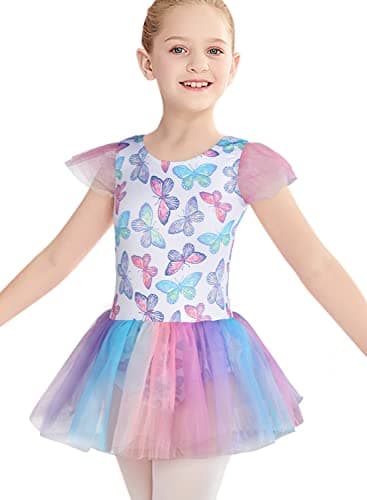 Belovance Girls Gymnastics Skirted Leotards Ballet Tutu
