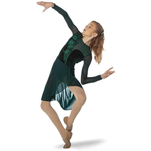 Alexandra Collection Velvet Long Sleeve Skirt Leotard Dance Dress