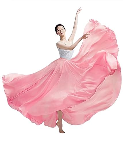Z&X Women's Gradient Chiffon Dance Skirt for Modern Ballet Performance