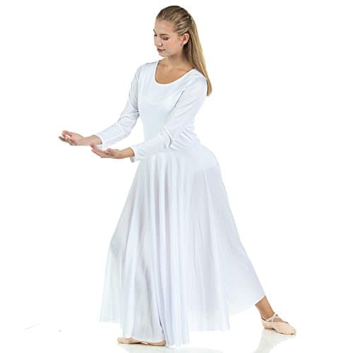 Danzcue Women's Loose Fit Full-Length Long Sleeve Dance Dress