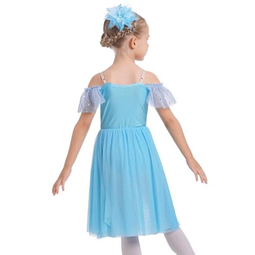 Lyrical Dance Costume for Girls: Sequin Leotard with Tulle Skirt