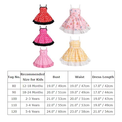 ODASDO Toddler Girls' Spaghetti Strap Sundress