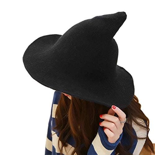 Plenmor Foldable Wool Knit Witch Hat