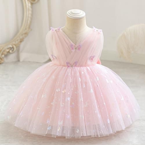 IMEKIS Toddler Butterfly Sparkle Tulle Birthday Dress