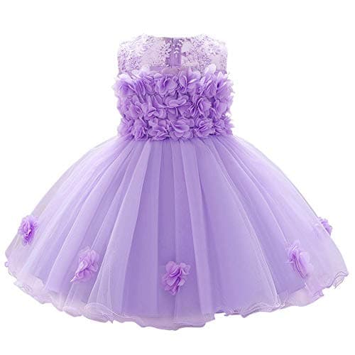 ODASDO Infant Flower Dress for Baby Girl Birthday Party Tutu Tulle
