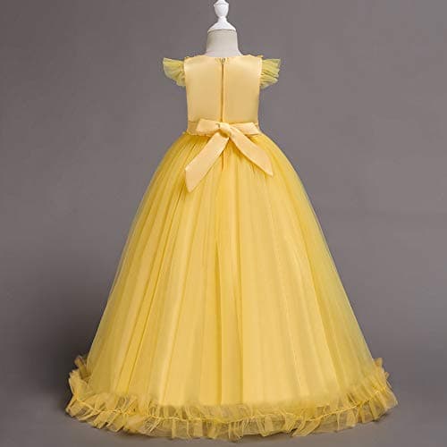ODASDO Flower Girl Long Dress for Wedding Bridesmaid Pageant