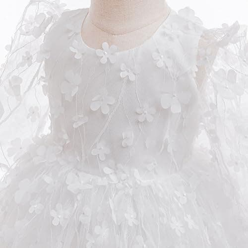 Milstars Baby Flower Bowknot Tulle Baptism Dress for Girls
