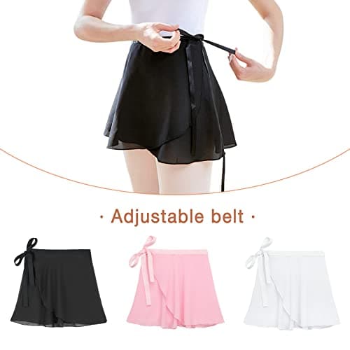 Zando Girls' Chiffon Ballet Wrap Skirts for Teens & Women