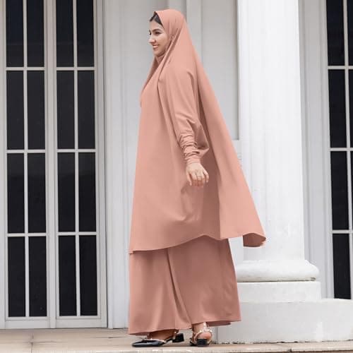 IWEMEK Muslim Women's Chiffon Abaya Dress Set