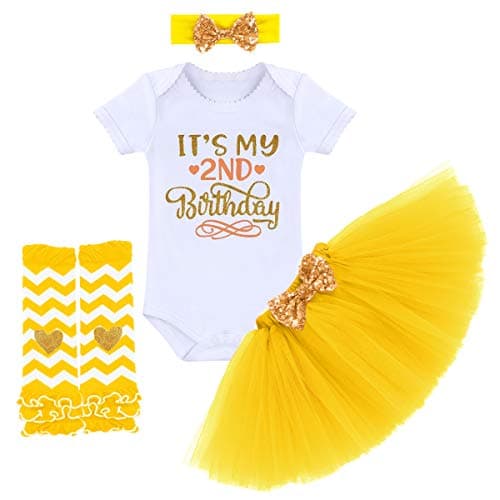 ODASDO Princess Tutu Skirt Cake Smash Set 4pcs Party Clothes