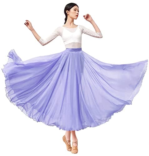 Z&X Women's Gradient Chiffon Dance Skirt for Modern Ballet Performance