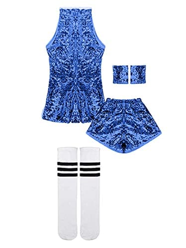 LOLANTA Girls Glitter Dance Dress 4-12 Yrs Hip Hop Jazz Outfit