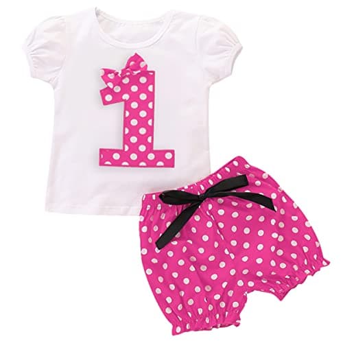 ODASDO Baby Girl Toddler Kids Birthday Party Outfit