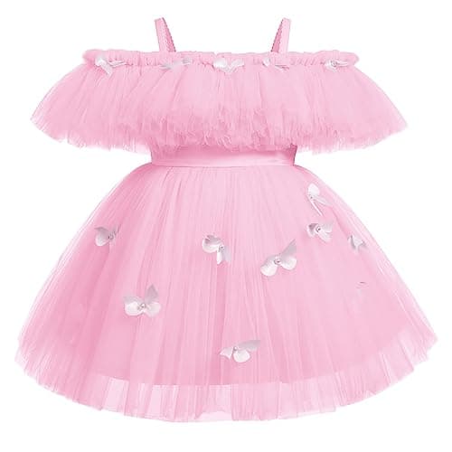 IDOPIP High-Low Tutu Dress for Toddler Princess Birthday Party