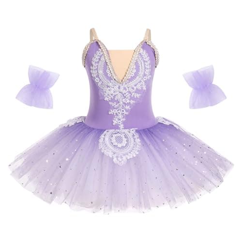Girl's Ballet Tutu Dress for Ice Skating Performance