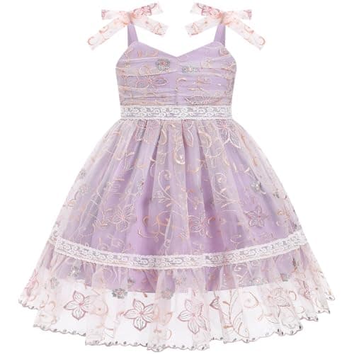 IBTOM CASTLE Toddler Flower Backless Tutu Dress for Girls Party & Cake Smash Birthday
