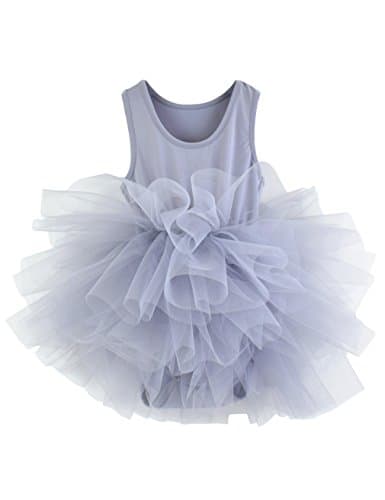 Tutu.kk Girls' 4-Layer Ballet Tutu Leotard (12 Months - 7 Years)