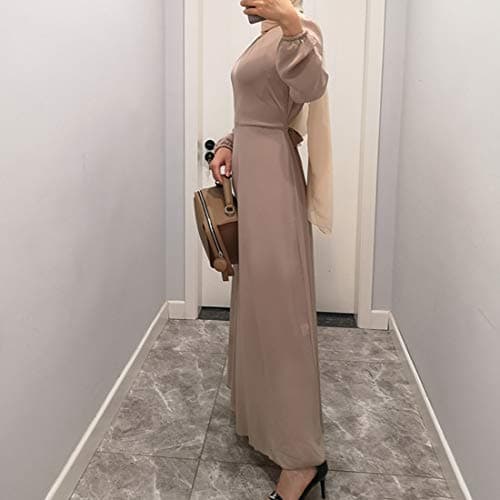 BooW Women's Chiffon Flowy Maxi Abaya Dress