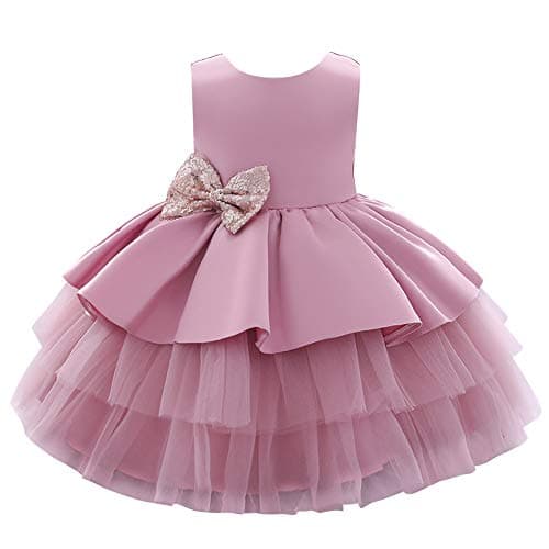 Baby Girls First Birthday Outfit Princess Satin Dress