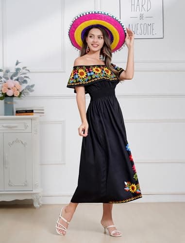 Traditional Mexican Fiesta Dress for Women