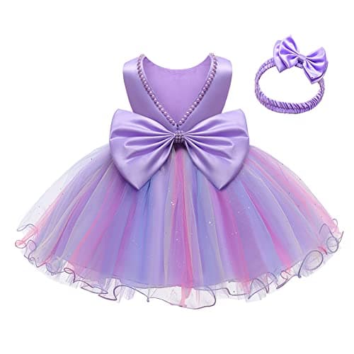 Refined Title: LZH Baby Girls Backless Flower Wedding Dresses