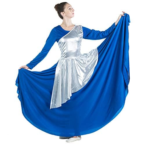 Danzcue Asymmetrical Praise Dance Tunic in White