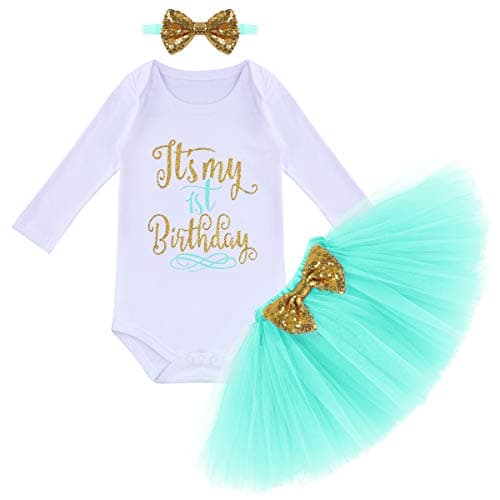 Baby Girl's 1st 2nd Birthday Cake Smash Outfit Set