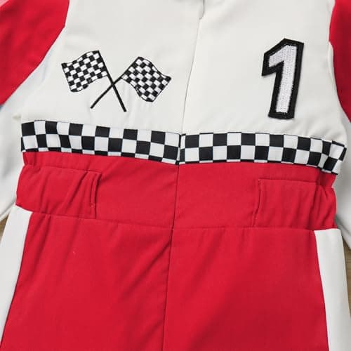 ODASDO Baby Boys & Girls Race Car Driver Jumpsuit 1st & 2nd Birthday Outfits