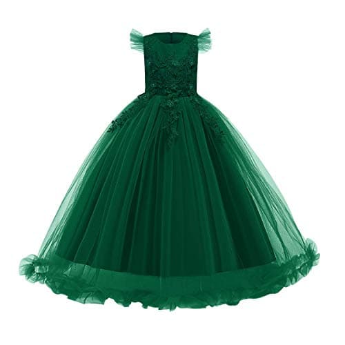 ODASDO Flower Girl Long Dress for Wedding Bridesmaid Pageant