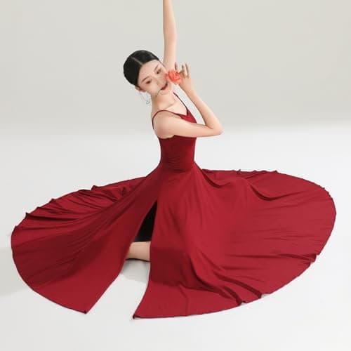 ZYACTU Women's Lyrical Dance Halter Split Skirt Costume