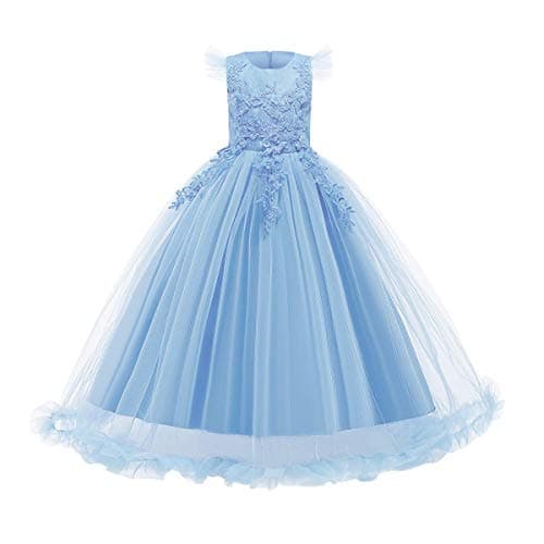 ODASDO Flower Girl Long Dress for Wedding Bridesmaid Pageant
