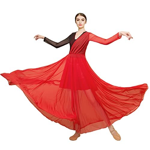 ROYAL SMEELA Women's Modern Long Sleeve Dance Dress - Lyrical Costume