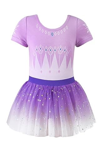 Unicorn Tutu Ballet Leotards for Toddlers Girls Cotton Tulle Skirts