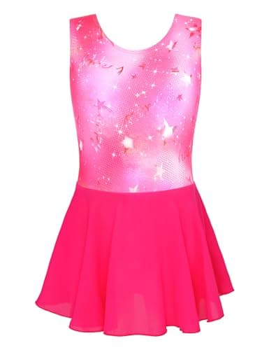 Nokecina Girls' Sparkle Ballet Leotard with Skirt & Dance Dress