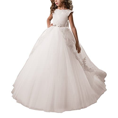 ABAO SISTER Lace Puffy Tulle Flower Girl Dress for Pageant