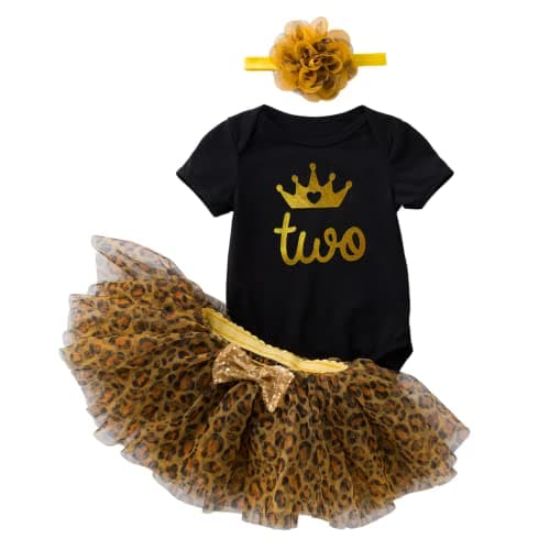 YOUNGER TREE Shiny Printed Sequin Bowknot Tutu Dress for Newborn Baby Girls' 1st Birthday