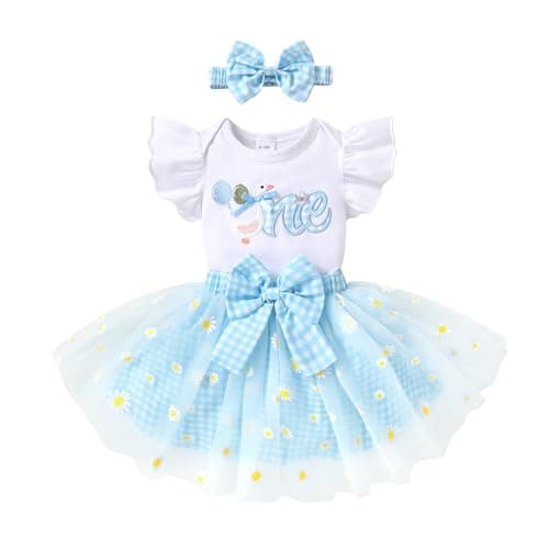 YOUNGER TREE Baby Girl 1st Birthday Tutu Outfits & Skirt with Headband