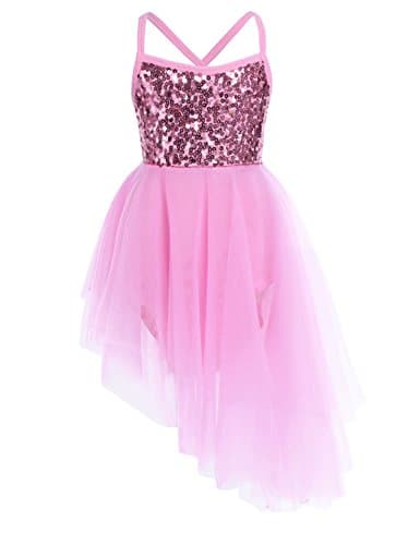 Girls Sequined Ballet Tutu Dress Leotard for Ballerinas