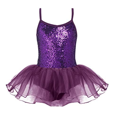 Zaclotre Sparkly Ballet Tutu Dress for Little Girls