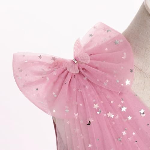 IMEKIS Girls' Butterfly Sparkle Tulle Dress for Weddings and Birthdays 2-10T